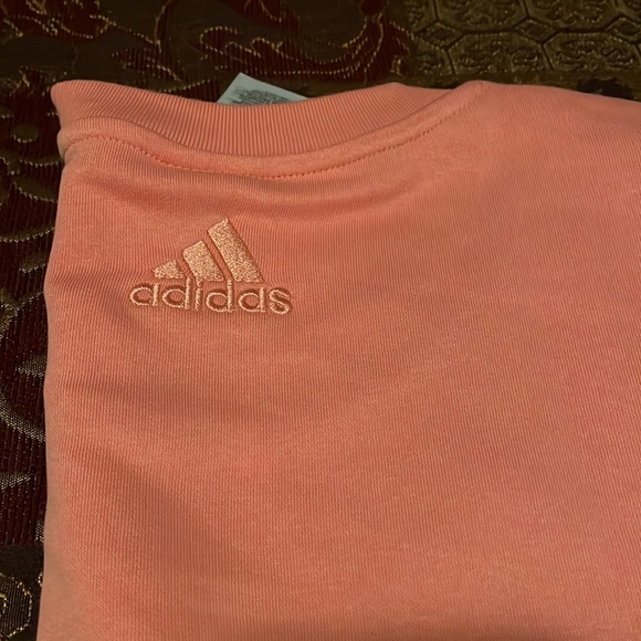 Adidas Three Stripes Fleece Lined Crew Neck Sweatshirt - Picture 6 of 6